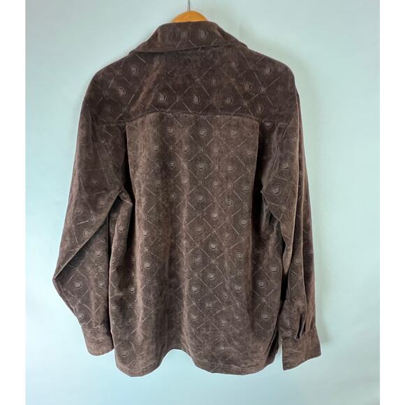 Stacy Adams Men's Shirt Size Large Button Down Casual Wear Brown - Picture 2 of 7